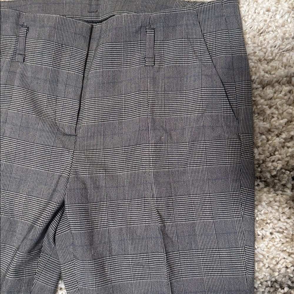 ZARA PLAID BELTED TROUSERS